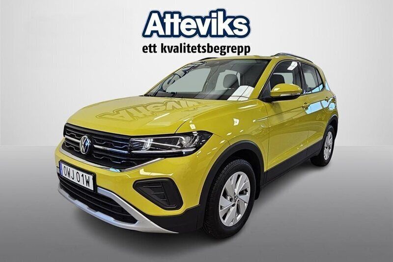 Gul Begagnad 2024 VW T-Cross Life SUV | 249 900 kr (Bra pris) - Bild 1/3