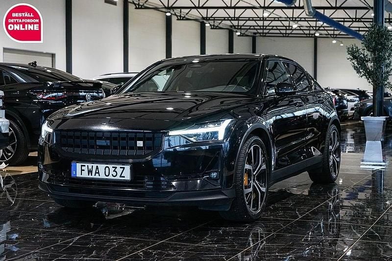 Begagnad Polestar 2 Performance 350 kW (476 HK) 2022 Svart Halvkombi