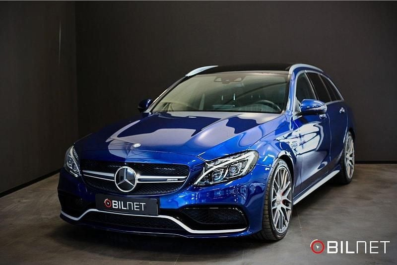 Blå Begagnad 2017 Mercedes C63S AMG AMG Kombi | 579 900 kr (Marknadspris) - Bild 1/4