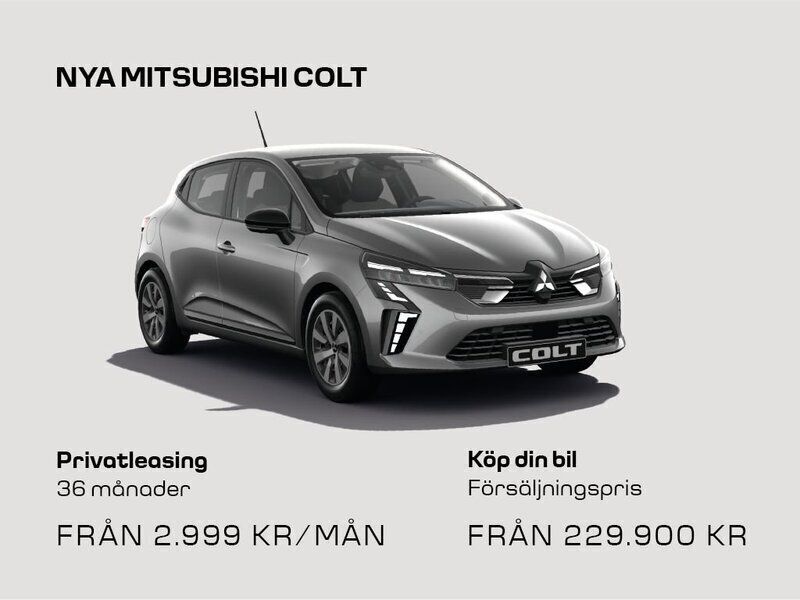 Vit Ny 2024 Mitsubishi Colt Invite Halvkombi | 229 900 kr - Bild 1/1