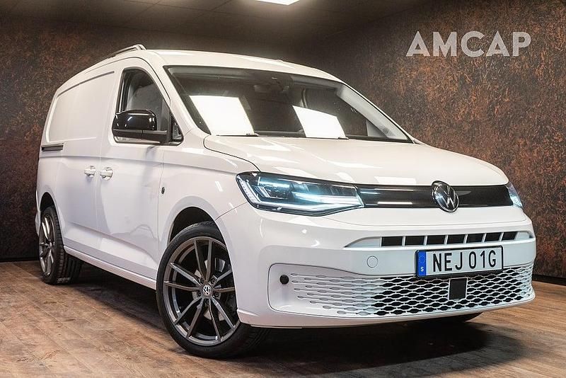 Vit Begagnad 2021 VW Caddy Maxi Minibuss | 299 500 kr - Bild 1/4