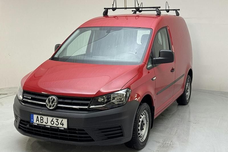 Röd Begagnad 2016 VW Caddy Minibuss | 75 000 kr (Marknadspris) - Bild 1/4