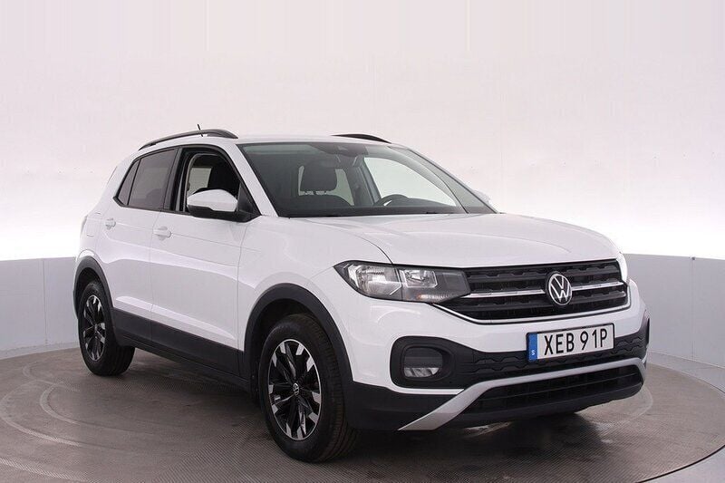 Vit Begagnad 2022 VW T-Cross SUV | 189 000 kr (Marknadspris) - Bild 1/4