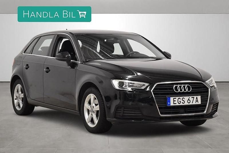 Begagnad Audi A3 Sportback Proline 150 HK (110 kW) 2019 Svart Halvkombi