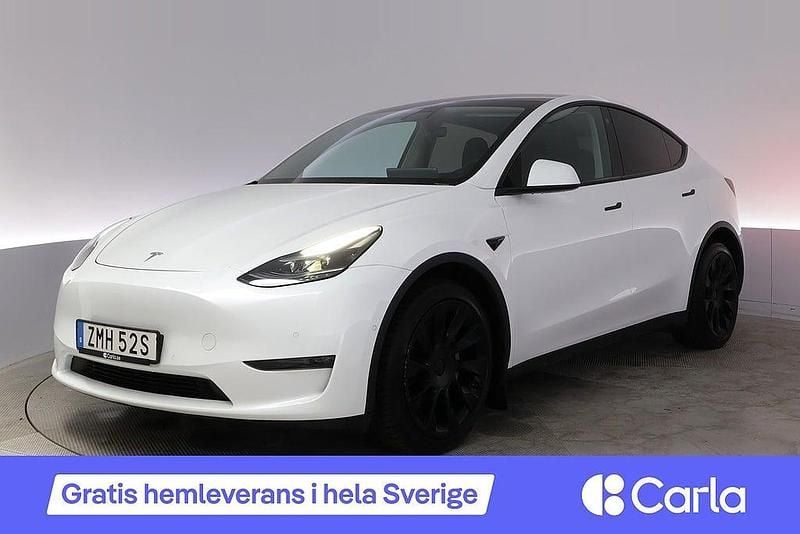 Vit Begagnad 2022 Tesla Model Y Long Range AWD SUV | 384 900 kr (Marknadspris) - Bild 1/4