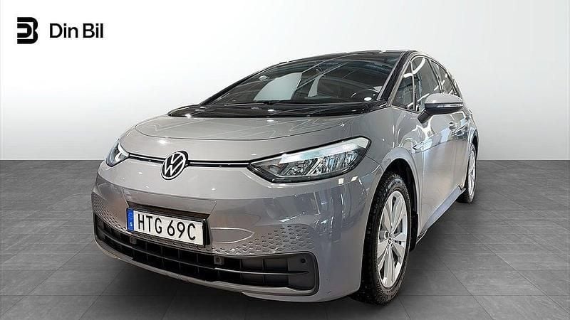 Begagnad VW ID.3 Pro Performance 150 kW (204 HK) 2021 Moonstone grey/black Halvkombi