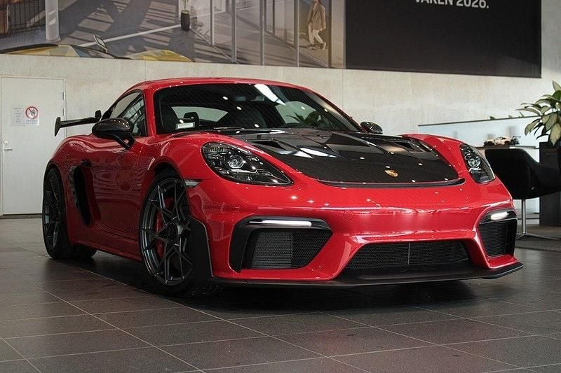 Röd Ny 2025 Porsche 718 Cayman GT4 Sportkupé | 1 929 500 kr (Superpris) - Bild 1/4