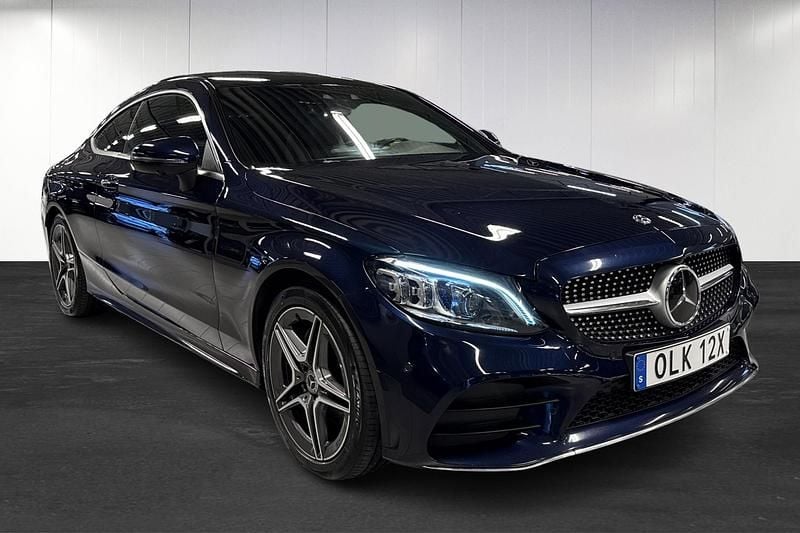 Begagnad Mercedes C220 AMG 194 HK (142 kW) 2019 Blå Sportkupé