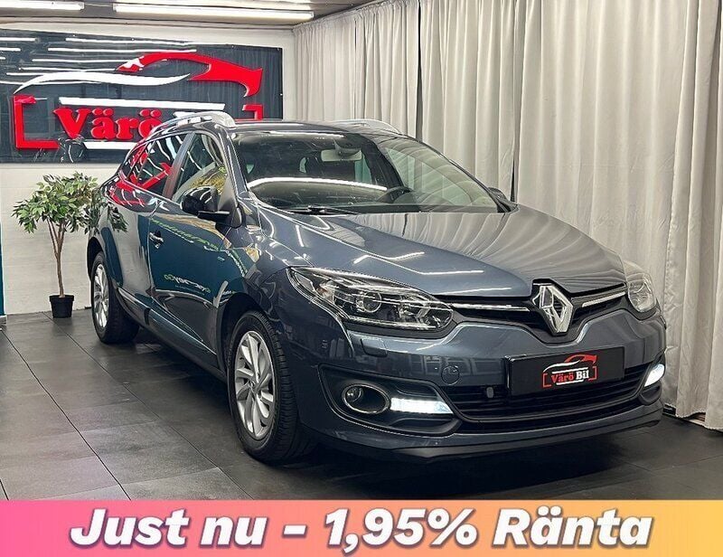 Grå Begagnad 2016 Renault Mégane GrandTour LIMITED Kombi | 94 900 kr (Marknadspris) - Bild 1/4