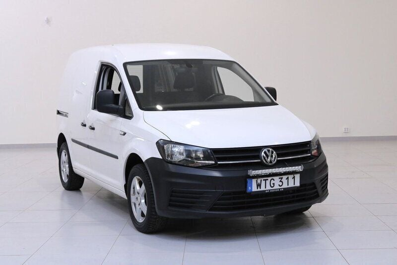 Vit Begagnad 2016 VW Caddy Minibuss | 98 900 kr (Marknadspris) - Bild 1/4