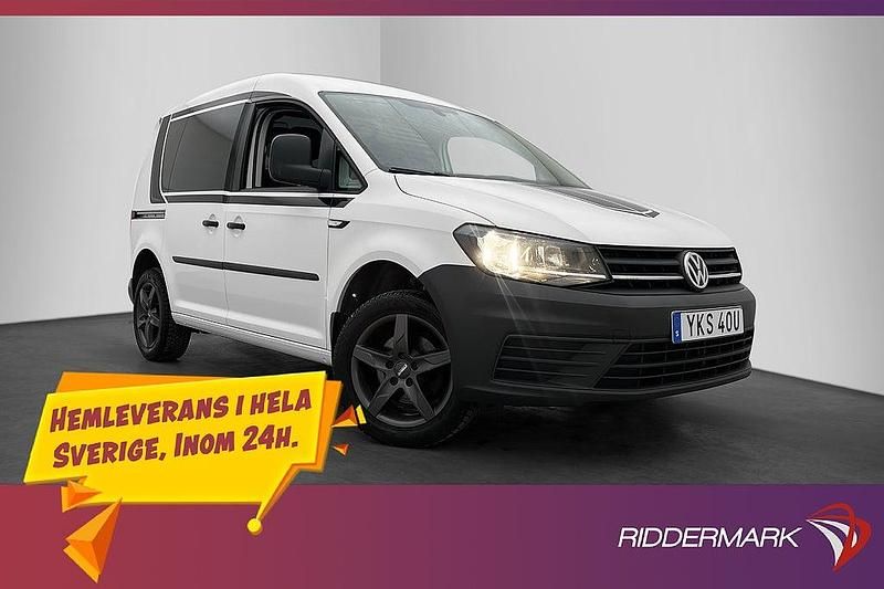 Vit Begagnad 2019 VW Caddy Minibuss | 199 800 kr - Bild 1/3