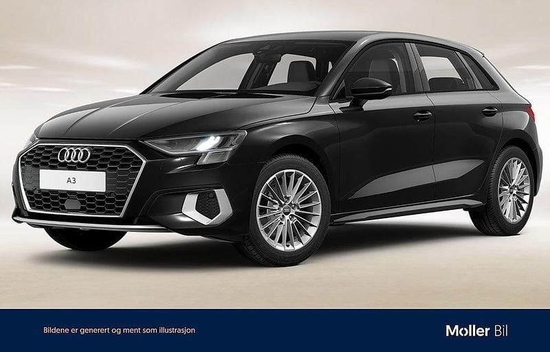 Svart Begagnad 2023 Audi A3 Proline | 239 900 kr (Marknadspris) - Bild 1/4