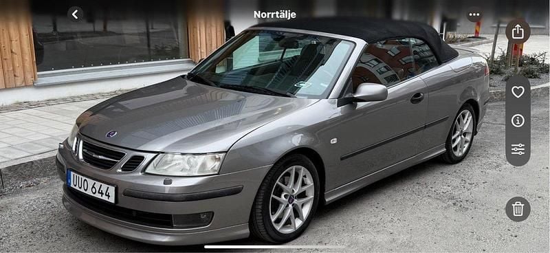 Grå Begagnad 2004 Saab 9-3 Cabriolet Aero Cab | 99 000 kr (Marknadspris) - Bild 1/1