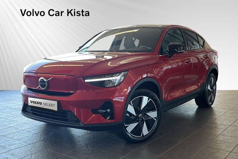 Röd Begagnad 2023 Volvo EC40 Single Motor Extended Range SUV | 409 900 kr (Marknadspris) - Bild 1/2