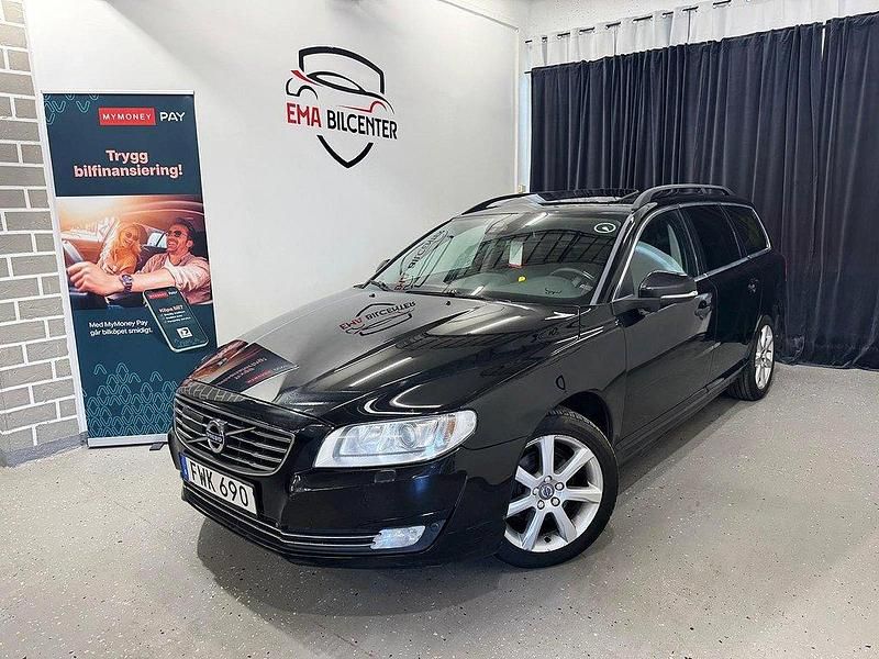 Svart Begagnad 2015 Volvo V70 Momentum Kombi | 59 900 kr (Marknadspris) - Bild 1/4