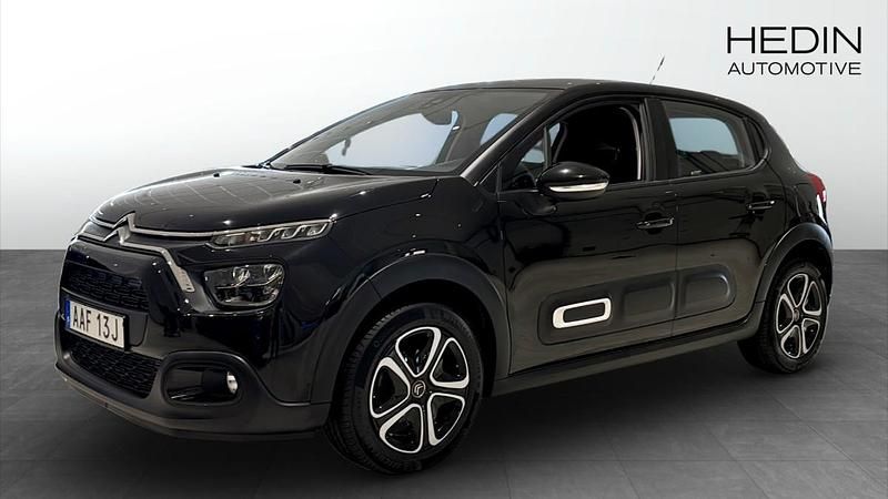Svart (black) Begagnad 2022 Citroën C3 Feel Halvkombi | 134 900 kr (Marknadspris) - Bild 1/4