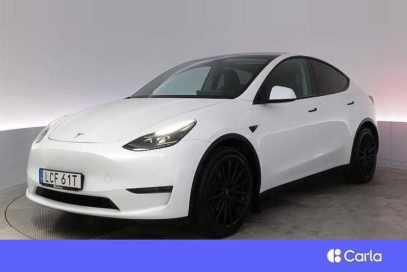 Vit Begagnad 2022 Tesla Model Y Long Range AWD SUV | 369 900 kr (Marknadspris) - Bild 1/4