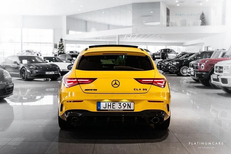 Begagnad Mercedes CLA35 AMG Shooting Brake AMG 306 HK (225 kW) 2019 Gul (solgul) Kombi