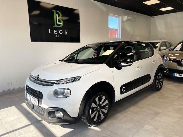 Vit Begagnad 2017 Citroën C3 PureTech Halvkombi | 79 900 kr (Bra pris) - Bild 1/4