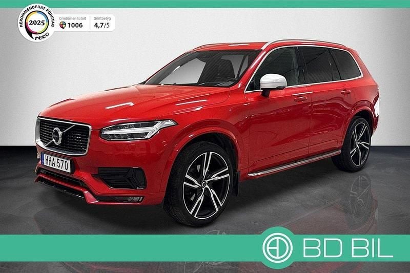 Röd Begagnad 2017 Volvo XC90 R-Design SUV | 309 800 kr (Marknadspris) - Bild 1/3