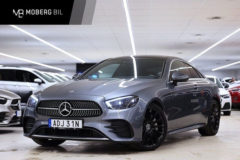 Grå Begagnad 2021 Mercedes E300 AMG Sportkupé | 379 900 kr (Lite dyr) - Bild 1/3