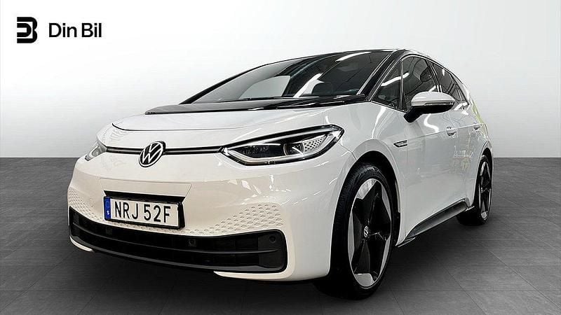 Vit Begagnad 2020 VW ID.3 Pro Performance Halvkombi | 249 900 kr (Marknadspris) - Bild 1/4