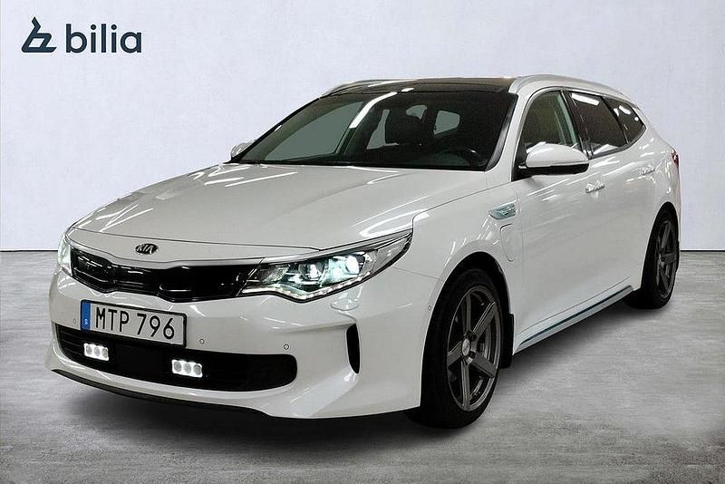 Vit Begagnad 2018 Kia Optima Hybrid Sport Sedan | 179 000 kr (Marknadspris) - Bild 1/3