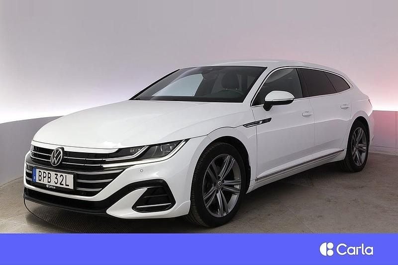 Vit Begagnad 2021 VW Arteon R-line Kombi | 282 900 kr (Marknadspris) - Bild 1/4