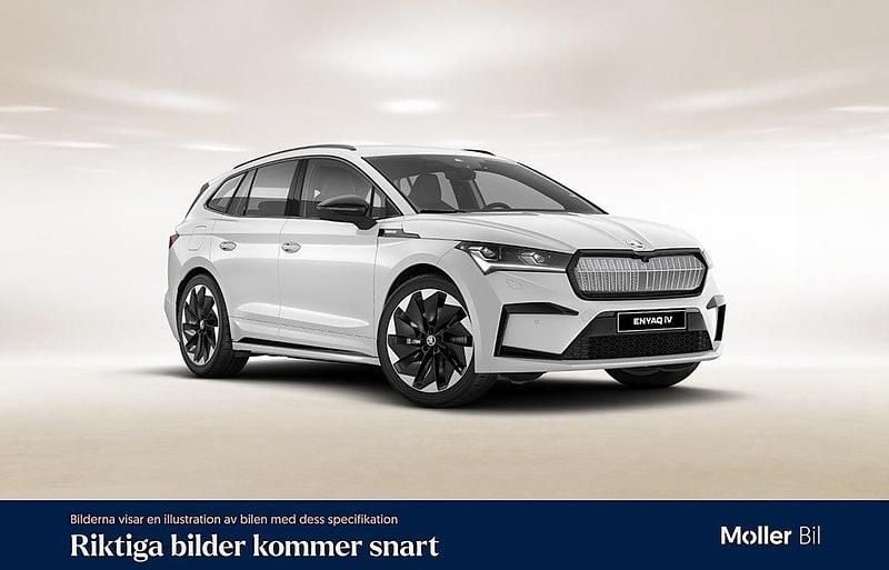 Vit Begagnad 2023 Skoda Enyaq iV SUV | 409 900 kr (Marknadspris) - Bild 1/4