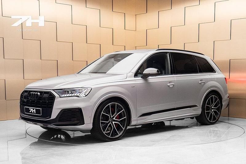 Silver Begagnad 2021 Audi Q7 S-Line SUV | 619 000 kr (Marknadspris) - Bild 1/4