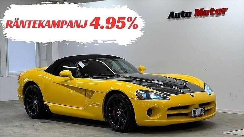 Gul Begagnad 2005 Dodge Viper Cab | 579 900 kr - Bild 1/3