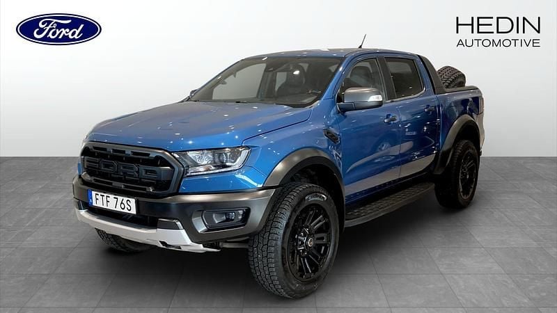 Blå (blue) Begagnad 2021 Ford Ranger Raptor Pickup | 499 900 kr - Bild 1/4