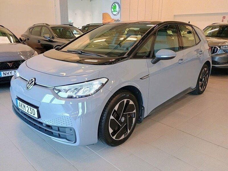 Grå Begagnad 2021 VW ID.3 Pro Performance Halvkombi | 224 900 kr (Bra pris) - Bild 1/4