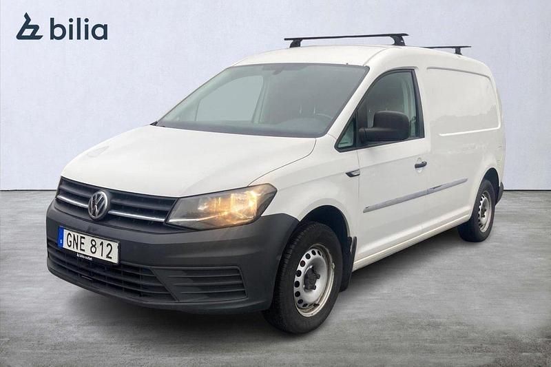 Vit Begagnad 2018 VW Caddy Maxi Minibuss | 106 125 kr (Superpris) - Bild 1/3