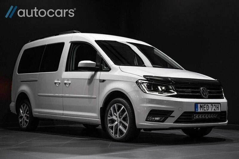 Vit Begagnad 2019 VW Caddy Maxi Life SE Minibuss | 368 750 kr - Bild 1/4
