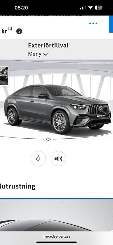 Begagnad Mercedes GLE53 AMG AMG 544 HK (400 kW) 2024 Sportkupé