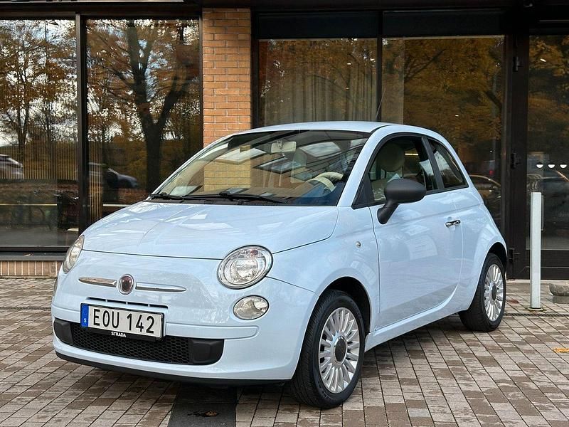 Ljusblå Begagnad 2008 Fiat 500 Halvkombi | 44 900 kr (Marknadspris) - Bild 1/4