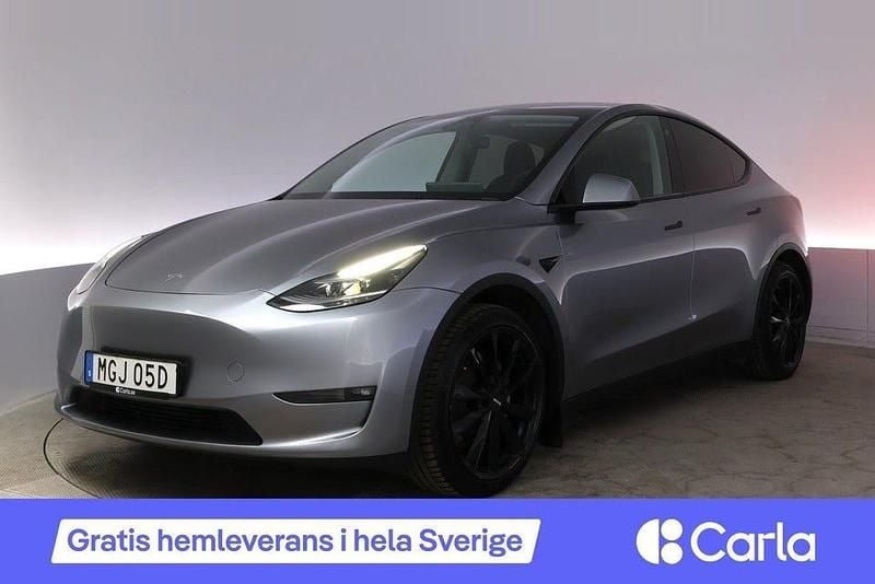 Grå Begagnad 2023 Tesla Model Y Long Range AWD SUV | 449 990 kr (Lite dyr) - Bild 1/4