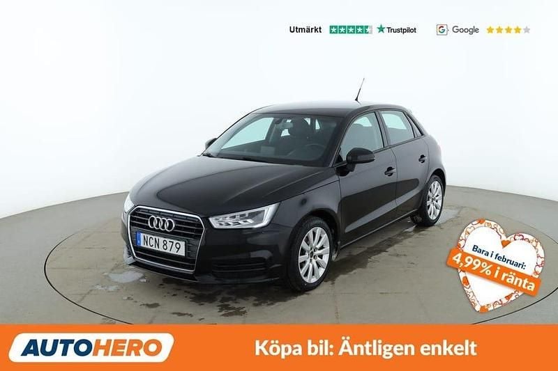 Svart Begagnad 2016 Audi A1 Sportback Halvkombi | 141 000 kr (Marknadspris) - Bild 1/4