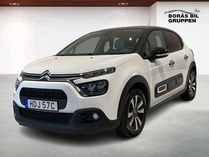 Vit Begagnad 2024 Citroën C3 PureTech Halvkombi | 179 000 kr (Marknadspris) - Bild 1/4