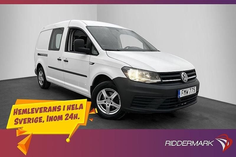 Vit Begagnad 2016 VW Caddy Maxi Minibuss | 149 800 kr - Bild 1/3
