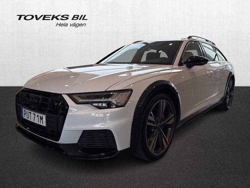 Vit (glaciärvit metallic) Ny 2025 Audi A6 Allroad Design Kombi | 782 200 kr (Dyr) - Bild 1/4
