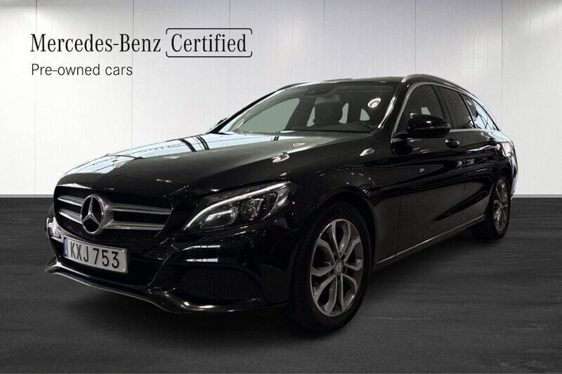 Svart (black) Begagnad 2016 Mercedes C220 Kombi | 159 900 kr (Superpris) - Bild 1/4