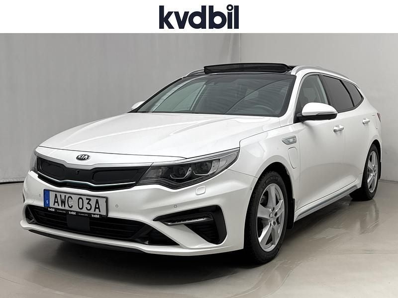 Vit Begagnad 2019 Kia Optima Hybrid Sport Sedan | 162 800 kr (Bra pris) - Bild 1/3