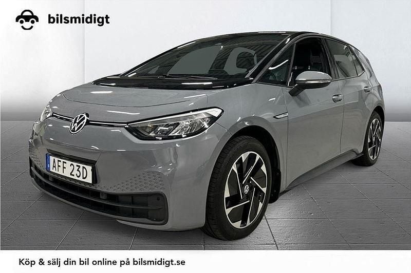 Grå Begagnad 2021 VW ID.3 Pro Performance Halvkombi | 248 900 kr (Bra pris) - Bild 1/3