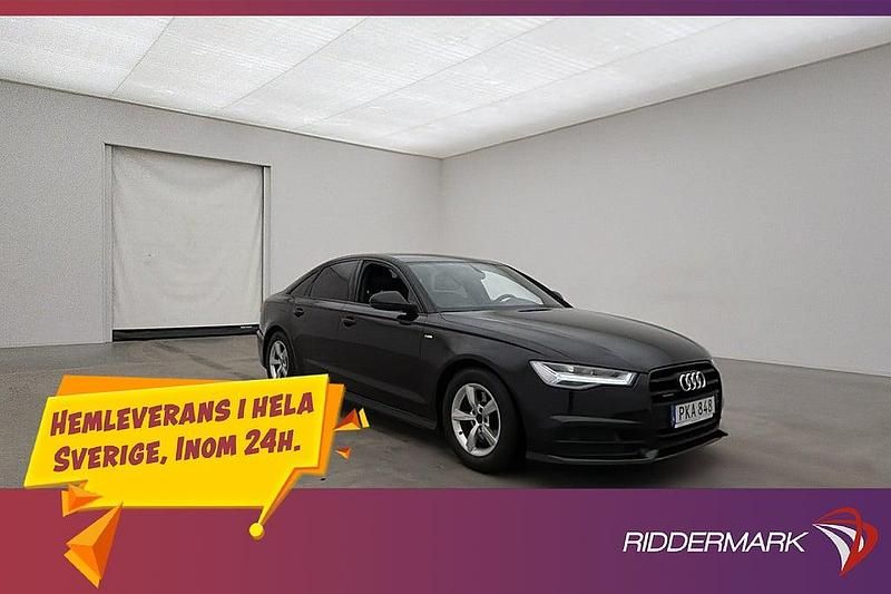 Begagnad Audi A6 S-Line 190 HK (139 kW) 2017 Svart Sedan