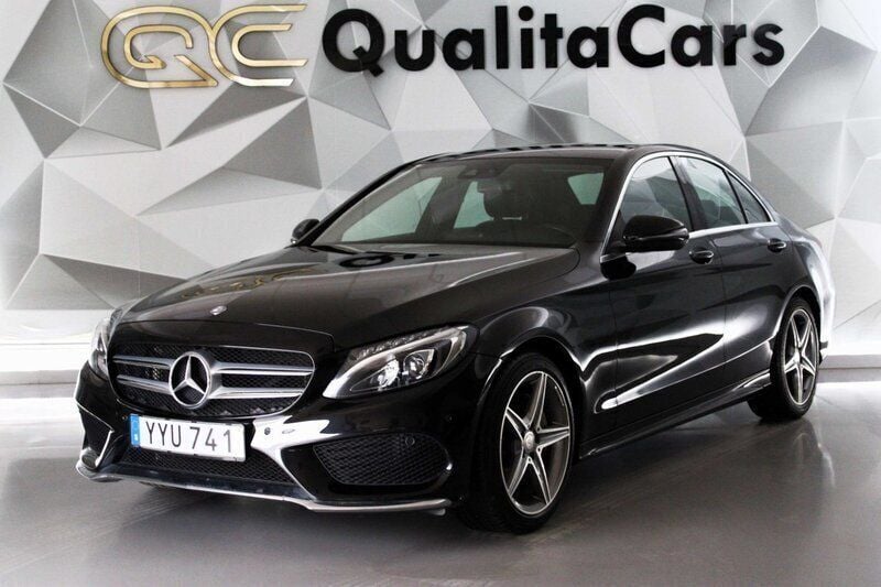 Svart Begagnad 2017 Mercedes C200 AMG Sedan | 244 900 kr (Bra pris) - Bild 1/4
