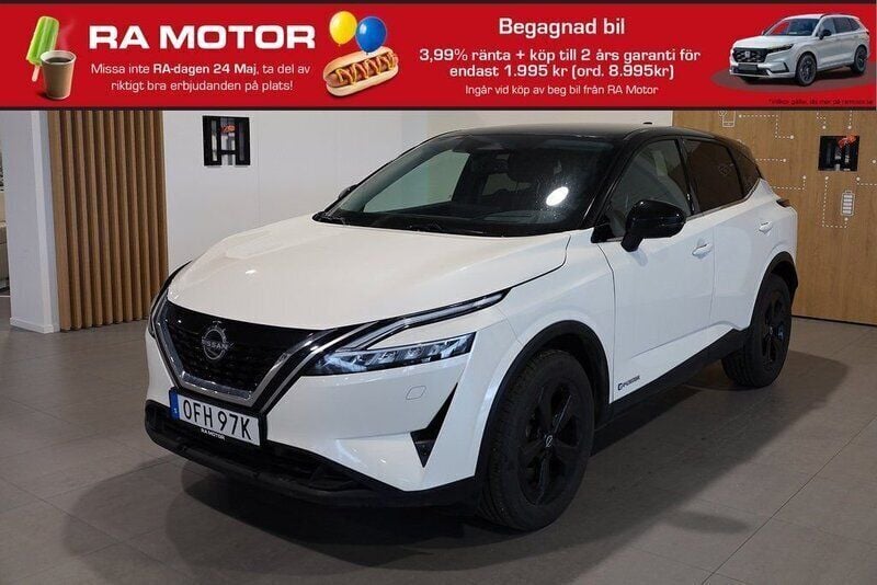 Vit Begagnad 2023 Nissan Qashqai Black Edition SUV | 339 800 kr (Lite dyr) - Bild 1/3