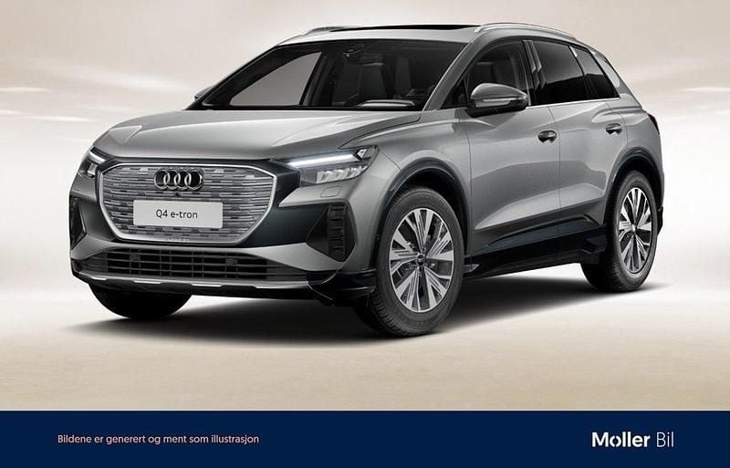 Grå (tyfongrå metallic) Begagnad 2022 Audi Q4 e-tron Proline SUV | 369 900 kr (Marknadspris) - Bild 1/4
