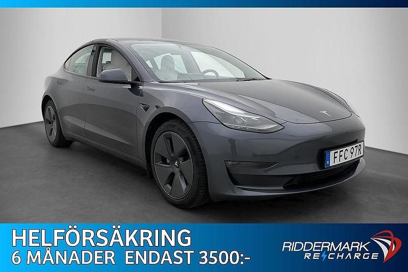 Begagnad Tesla Model 3 Long Range AWD 366 kW (498 HK) 2021 Grå Sedan